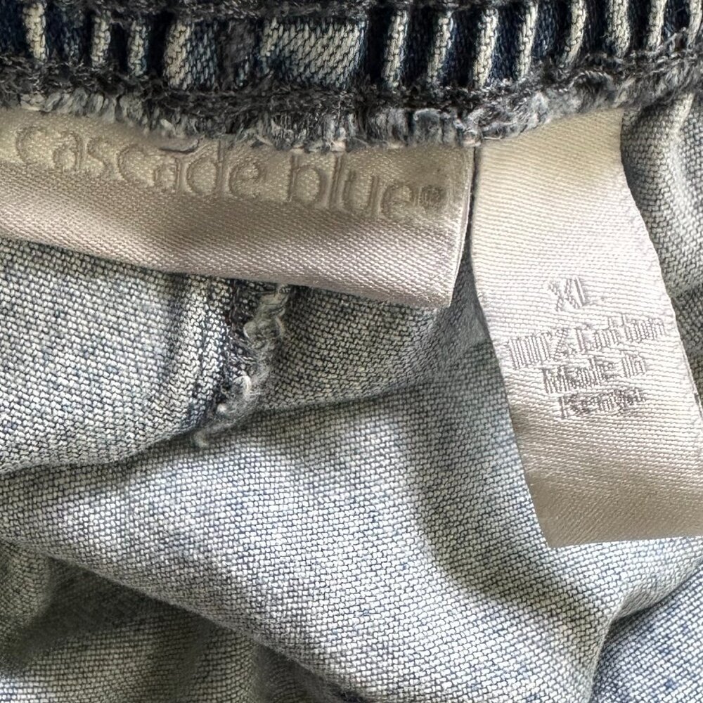 VINTAGE Cascade Blue Women's Light Blue Washed Shorts Size XL - Picture 10 of 10